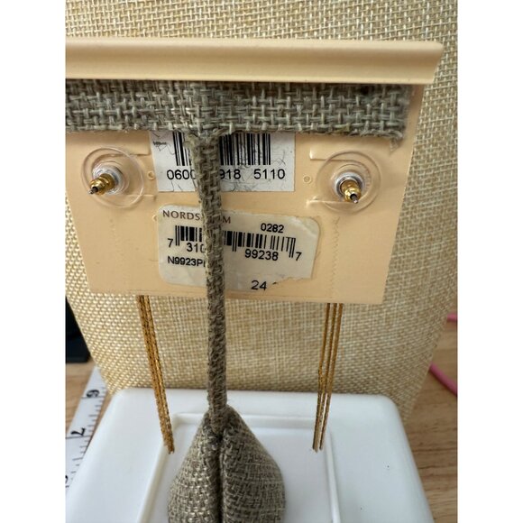 Nordstrom Gold-Tone Long Dangle Earrings Elegant Chain Design For Women - Picture 6 of 9